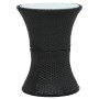 Black synthetic rattan drum-shaped garden table by vidaXL, Garden tables - Ref: Foro24-48150, Price: 83,60 €, Discount: %