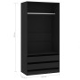 Black plywood cabinet 100x50x200 cm by vidaXL, Wardrobes - Ref: Foro24-800604, Price: 145,43 €, Discount: %