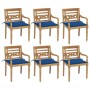 Batavia chairs 6 units solid teak wood with cushions by vidaXL, Garden chairs - Ref: Foro24-3073332, Price: 725,09 €, Discoun...