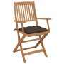 6 pcs folding garden chairs and solid acacia wood cushions by vidaXL, Garden chairs - Ref: Foro24-3074963, Price: 334,71 €, D...