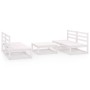 5-piece garden lounge set white solid pine wood by vidaXL, Garden sets - Ref: Foro24-3075240, Price: 285,99 €, Discount: %