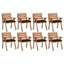 Garden chairs 8 pcs solid teak wood with cushions by vidaXL, Garden chairs - Ref: Foro24-3075223, Price: 667,34 €, Discount: %