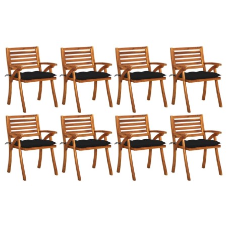 Garden chairs 8 pcs solid teak wood with cushions by vidaXL, Garden chairs - Ref: Foro24-3075223, Price: 667,34 €, Discount: %