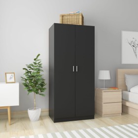 Black plywood cabinet 80x52x180 cm by vidaXL, Wardrobes - Ref: Foro24-800622, Price: 170,17 €, Discount: %