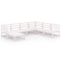 7-piece garden lounge set white solid pine wood by vidaXL, Garden sets - Ref: Foro24-3075705, Price: 382,99 €, Discount: %