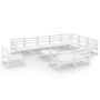 11-piece garden lounge set white solid pine wood by vidaXL, Garden sets - Ref: Foro24-3075820, Price: 659,47 €, Discount: %