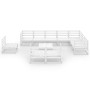 11-teiliges Gartenlounge-Set aus weißem massivem Kiefernholz von vidaXL, Gartensets - Ref: Foro24-3075820, Preis: 659,47 €, R...