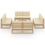 Garden furniture 9 pieces with cushions made of solid pine wood by vidaXL, Garden sets - Ref: Foro24-3076327, Price: 936,14 €...