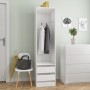 Glossy white plywood cabinet with drawers 50x50x200 cm by vidaXL, Wardrobes - Ref: Foro24-800618, Price: 137,07 €, Discount: %