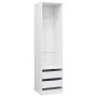 Glossy white plywood cabinet with drawers 50x50x200 cm by vidaXL, Wardrobes - Ref: Foro24-800618, Price: 137,07 €, Discount: %