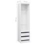 Glossy white plywood cabinet with drawers 50x50x200 cm by vidaXL, Wardrobes - Ref: Foro24-800618, Price: 137,07 €, Discount: %