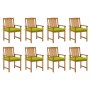 Garden chairs with cushions 8 pcs solid acacia wood by vidaXL, Garden chairs - Ref: Foro24-3078204, Price: 554,07 €, Discount: %