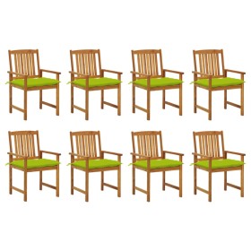 Garden chairs with cushions 8 pcs solid acacia wood by vidaXL, Garden chairs - Ref: Foro24-3078204, Price: 533,99 €, Discount: %