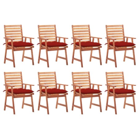 Garden dining chairs and cushions 8 units solid acacia wood by vidaXL, Garden chairs - Ref: Foro24-3078395, Price: 546,01 €, ...