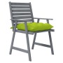 Garden dining chairs with cushions 4 pcs solid acacia wood by vidaXL, Garden chairs - Ref: Foro24-3078430, Price: 350,85 €, D...