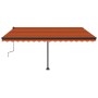 Toldo de pie manual retráctil naranja y marrón 400x350 cm de vidaXL, Toldos - Ref: Foro24-3069820, Precio: 531,69 €, Descuent...