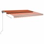 Toldo de pie manual retráctil naranja y marrón 400x350 cm de vidaXL, Toldos - Ref: Foro24-3069820, Precio: 531,69 €, Descuent...