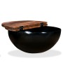 Black recycled solid wood bowl-shaped coffee table by vidaXL, Coffee table - Ref: Foro24-245259, Price: 117,30 €, Discount: %