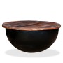 Black recycled solid wood bowl-shaped coffee table by vidaXL, Coffee table - Ref: Foro24-245259, Price: 117,30 €, Discount: %