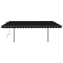 Manual retractable awning with anthracite gray poles 5x3 cm by vidaXL, Awnings - Ref: Foro24-3070179, Price: 568,54 €, Discou...