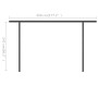 Manual retractable awning with anthracite gray poles 5x3 cm by vidaXL, Awnings - Ref: Foro24-3070179, Price: 568,54 €, Discou...