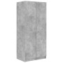 Armario de madera contrachapada gris hormigón 80x52x180 cm de vidaXL, Armarios roperos - Ref: Foro24-800625, Precio: 177,97 €...