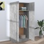 Armario de madera contrachapada gris hormigón 80x52x180 cm de vidaXL, Armarios roperos - Ref: Foro24-800625, Precio: 177,97 €...