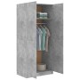 Armario de madera contrachapada gris hormigón 80x52x180 cm de vidaXL, Armarios roperos - Ref: Foro24-800625, Precio: 177,97 €...