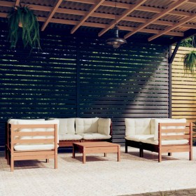 Garden furniture 7 pieces cushions solid pine wood by vidaXL, Garden sets - Ref: Foro24-3096253, Price: 671,99 €, Discount: %