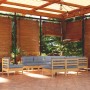 Garden furniture set 10 pieces and cushions solid pine wood by vidaXL, Garden sets - Ref: Foro24-3096754, Price: 825,73 €, Di...