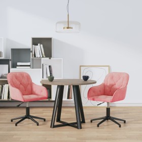 Swivel dining chairs 2 units pink velvet by vidaXL, dining chairs - Ref: Foro24-3103381, Price: 175,99 €, Discount: %