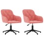 Swivel dining chairs 2 units pink velvet by vidaXL, dining chairs - Ref: Foro24-3103381, Price: 172,99 €, Discount: %