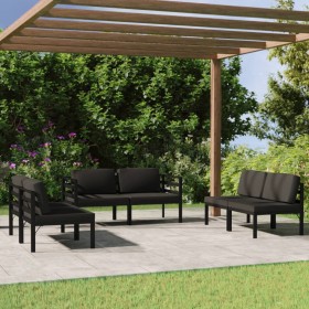 Garden furniture set 6 pieces and anthracite gray aluminum cushions by vidaXL, Garden sets - Ref: Foro24-3107802, Price: 973,...