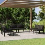 Set muebles de jardín 6 pzas y cojines aluminio gris antracita de vidaXL, Conjuntos de jardín - Ref: Foro24-3107802, Precio: ...