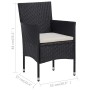 Garden dining set 11 pieces black synthetic rattan by vidaXL, Garden sets - Ref: Foro24-3058572, Price: 850,75 €, Discount: %