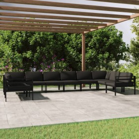 Garden furniture set 10 pieces and anthracite gray aluminum cushions by vidaXL, Garden sets - Ref: Foro24-3107816, Price: 1,0...