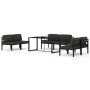 Set muebles de jardín 7 pzas y cojines aluminio gris antracita de vidaXL, Conjuntos de jardín - Ref: Foro24-3115921, Precio: ...