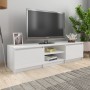 TV stand made of glossy white plywood, measuring 140x40x35.5cm. by vidaXL, TV Furniture - Ref: Foro24-800654, Price: 91,19 €,...