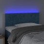 Cabecero con LED de terciopelo azul 100x5x78/88 cm de vidaXL, Cabeceros y pies de cama - Ref: Foro24-3121378, Precio: 50,99 €...