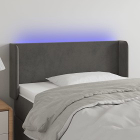 Cabecero con LED de terciopelo gris oscuro 103x16x78/88 cm de vidaXL, Cabeceros y pies de cama - Ref: Foro24-3122999, Precio:...