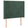 Dark green velvet LED headboard 93x16x118/128 cm by vidaXL, Headboards and footboards - Ref: Foro24-3123807, Price: 88,27 €, ...