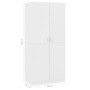 Weißer Sperrholzschrank 80x52x180 cm von vidaXL, Kleiderschränke - Ref: Foro24-800621, Preis: 159,04 €, Rabatt: %