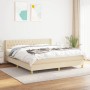 Cama box spring con colchón tela color crema 180x200 cm de vidaXL, Camas y somieres - Ref: Foro24-3130534, Precio: 569,91 €, ...