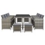 13-piece garden dining set and gray synthetic rattan cushions by vidaXL, Garden sets - Ref: Foro24-46538, Price: 960,27 €, Di...