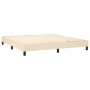 Cama box spring colchón y luces LED tela crema 180x200 cm de vidaXL, Camas y somieres - Ref: Foro24-3133098, Precio: 545,86 €...