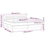 Boxspringbettmatratze LED-Leuchten dunkelbrauner Stoff 200x200 cm von vidaXL, Betten und Lattenroste - Ref: Foro24-3133424, P...