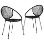 Garden chairs 2 units black PVC rattan by vidaXL, Garden chairs - Ref: Foro24-48566, Price: 194,60 €, Discount: %