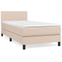 Cama box spring con colchón cuero sintético capuchino 80x200 cm de vidaXL, Camas y somieres - Ref: Foro24-3140974, Precio: 28...