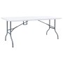 Folding garden table HDPE white 180x72x72 cm by vidaXL, Garden tables - Ref: Foro24-48829, Price: 102,44 €, Discount: %