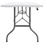 Folding garden table HDPE white 180x72x72 cm by vidaXL, Garden tables - Ref: Foro24-48829, Price: 102,44 €, Discount: %